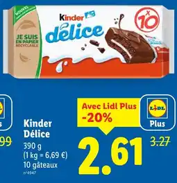 Lidl KINDER Délice offre