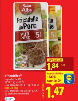 Lidl SAINT ALBY 5 fricadelles offre