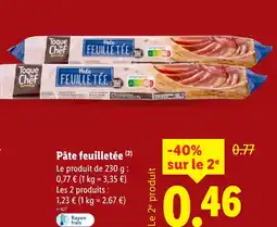 Lidl Pâte feuilletée offre