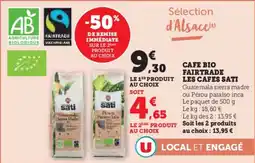Super U Cafe bio fairtrade les cafes sati offre