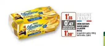 Coccinelle Express Crème Aux Oeufs Saveur Vanille La Laitière Nestlé offre
