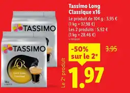 Lidl TASSIMO Long Classique x16 offre