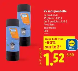 Lidl 25 Sacs avec liens offre