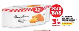 Super U Madeleine pur beurre bonne maman offre
