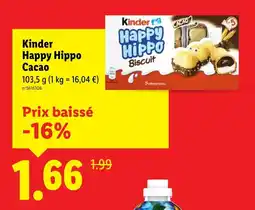 Lidl KINDER Happy Hippo Cacao offre