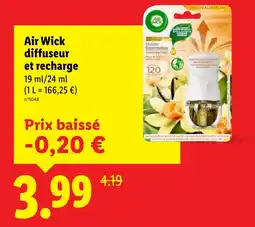 Lidl AIR WIC diffuseur et recharge offre