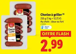 Lidl SAINT ALBY Chorizo à griller offre