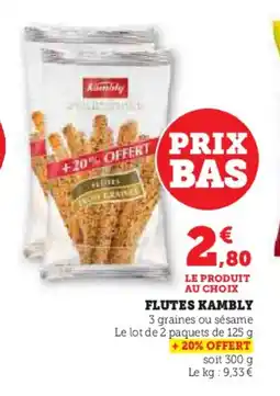 Super U Flutes kambly offre