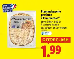 Lidl FLAMMEKUECHE gratinée à l'emmental offre
