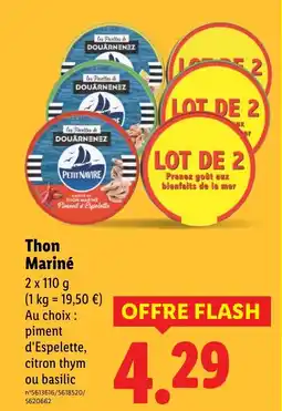 Lidl PETIT NAVIRE Thon Mariné offre