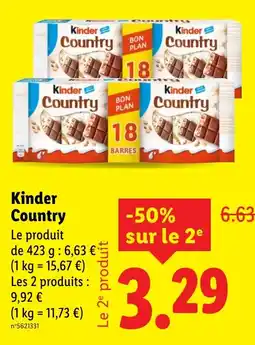 Lidl KINDER Country offre