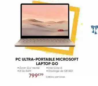 Fnac Pc Ultra-portable Microsoft Laptop Go offre