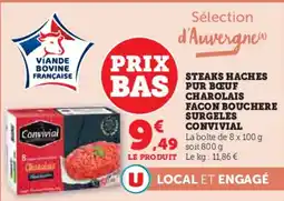 Super U Steaks haches charolais facon bouchere surgeles convivial offre