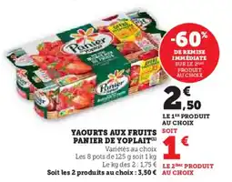 Super U Yaourts aux fruits panier de yoplait offre