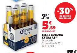 Super U Biere corona extra 4,5° offre