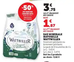 Super U Eau minerale naturelle wattwiller offre