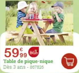 King Jouet Table de pique-nique offre