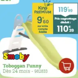 King Jouet Smoby toboggan funny offre