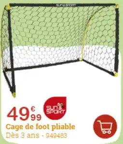 King Jouet Cage de foot pliable offre