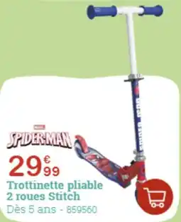 King Jouet Trottinette pliable 2 roues stitch offre