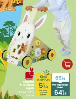 King Jouet Janod chariot monsieur lapin offre