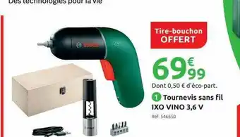 Mr Bricolage Tournevis Sans Fil Ixo Vino 3,6 V Bosch offre