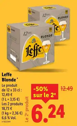 Lidl LEFFE Blonde offre
