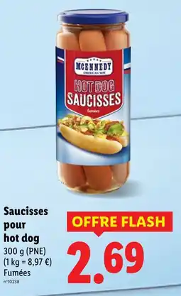 Lidl MCENNEDY Saucisses pour hot dog offre