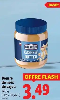 Lidl MCENNEDY Beurre de noix de cajou offre