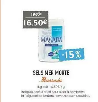Sels Mer Morte Massada