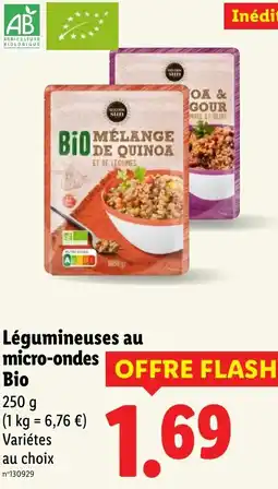Lidl Légumineuses au micro-ondes Bio offre