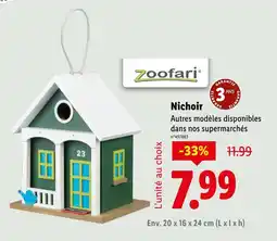 Lidl ZOOFARI Nichoir offre