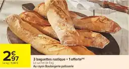 Cora 3 baguettes rustique + 1 offerte offre
