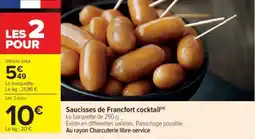 Cora Saucisses de francfort cocktail offre