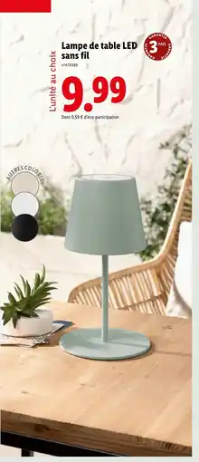 Lidl Lampe de table LED sans fil offre