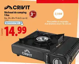 Lidl CRIVIT Réchaud de camping 1 feu offre