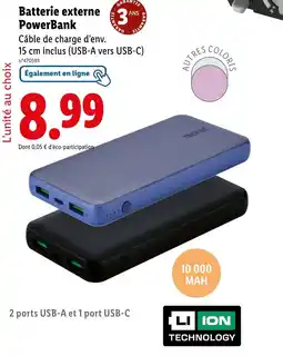 Lidl Batterie externe PowerBank offre