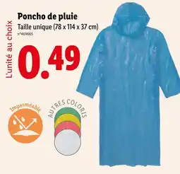 Lidl Poncho de pluie offre