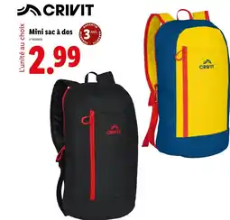 Lidl CRIVIT Mini sac à dos offre