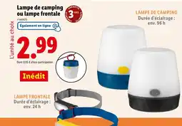 Lidl Lampe de camping ou lampe frontale offre