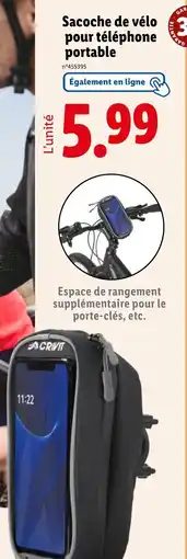Lidl Sacoche de vélo pour téléphone portable offre
