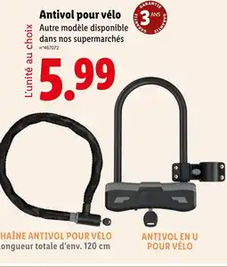 Lidl Antivol pour vélo offre