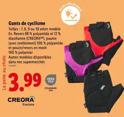 Lidl Gants de cyclisme offre