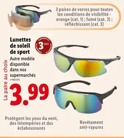 Lidl Lunettes de soleil de sport offre