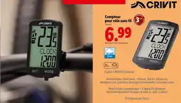 Lidl CRIVIT Compteur pour vélo sans fil offre
