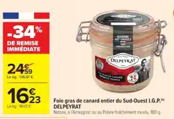 Cora Foie gras de canard entier du sud-ouest i.g.p. delpeyrat offre