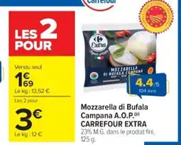 Cora Mozzarella di bufala campana a.o.p. carrefour extra offre