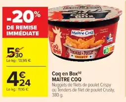 Cora Coq en box maître coq offre