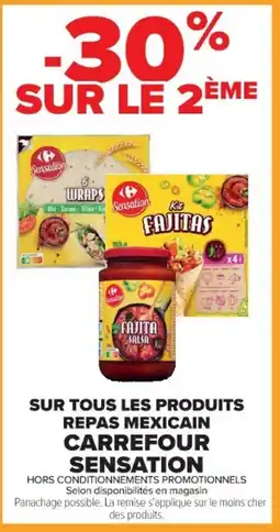 Cora Sur tous les produits repas mexicain carrefour sensation offre