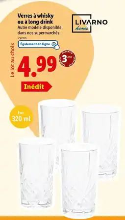Lidl LIVARNO HOME Verres à whisky ou à long drink offre